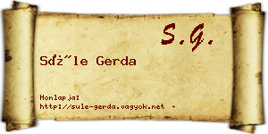 Süle Gerda névjegykártya